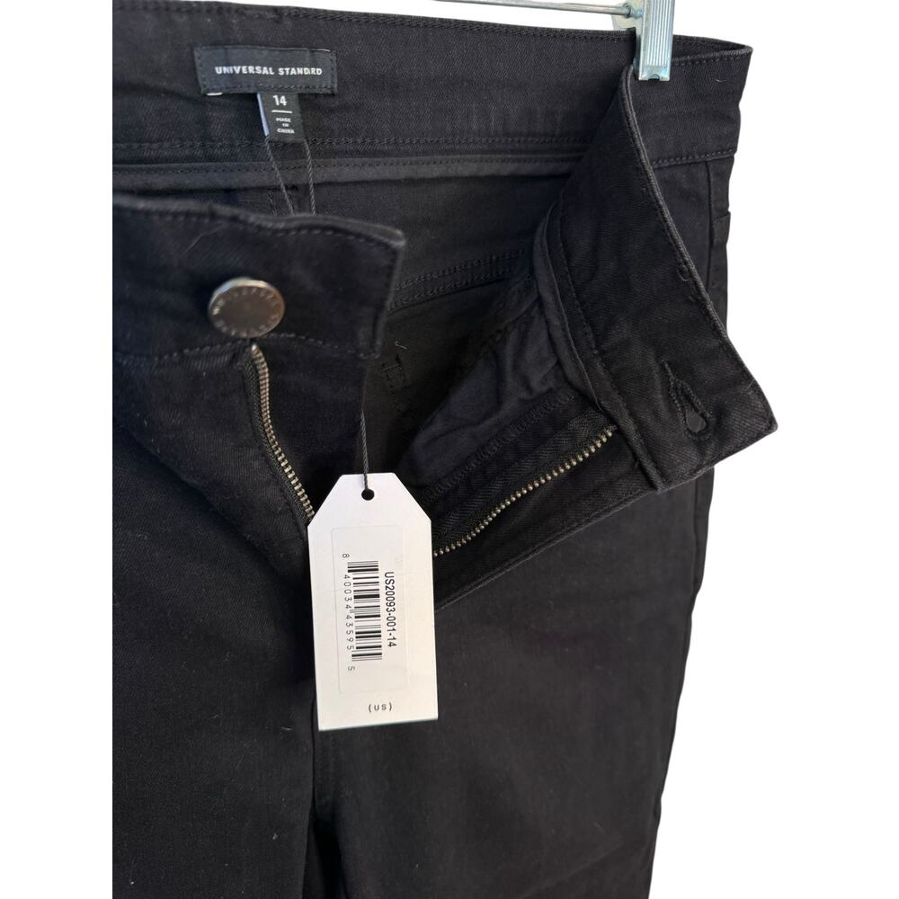 UNIVERSAL STANDARD NWT Seine High Rise Skinny Jeans 27” Inseam Jet Black Size 14 - Picture 7 of 8